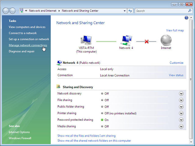 Manage Network Connections